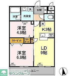 star pear 4階2LDKの間取り