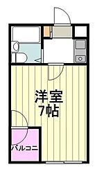 JR中央線 国立駅 徒歩5分の賃貸マンション 4階1Kの間取り