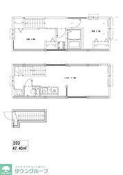 ソルナクレイシア三鷹II 2階2LDKの間取り