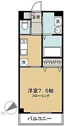 JR中央線 三鷹駅 徒歩7分の賃貸マンション 3階1Kの間取り
