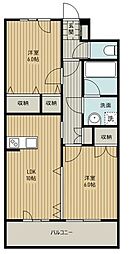 JR武蔵野線 新小平駅 徒歩6分の賃貸アパート 3階2LDKの間取り