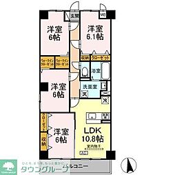 グランヴェールにしすな 4LDKの間取図画像