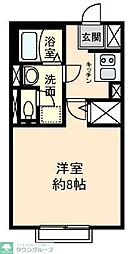 ネバーランド2 1Kの間取図画像