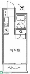ヴィンテージデザイン国分寺 ワンルームの間取図画像