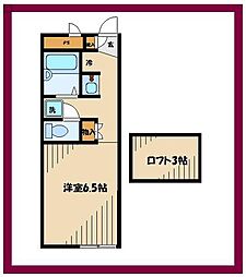 レオパレスグランドゥール 1Kの間取図画像