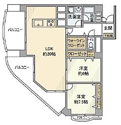 イトーピア吉祥寺マンション 2LDKの間取図画像