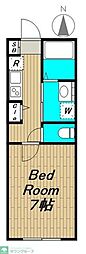 フルセイル上北台 1Kの間取図画像
