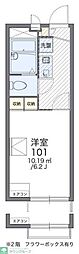 レオパレススピカ 2階1Kの間取り