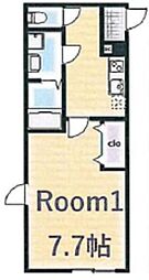 Ambition七里 3階1Kの間取り