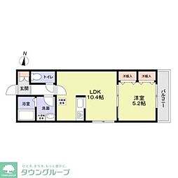 ＬＵＧＥＮＤ大宮 3階1LDKの間取り