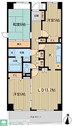 プロスペクト浦和常盤 3LDKの間取図画像