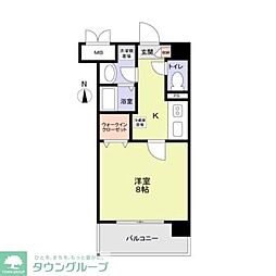 Acoマンション 1Kの間取図画像