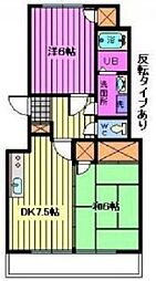 アーデルミーツ 2DKの間取図画像