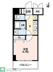 Blance'OMIYA 1Kの間取図画像