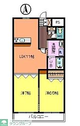 グリーンパークタニグチ 2LDKの間取図画像