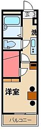 レオパレスメゾン浦和 1Kの間取図画像
