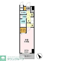 LINKKASUKABE 1Kの間取図画像