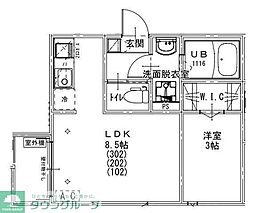Astro Residence 西大宮 1LDKの間取図画像