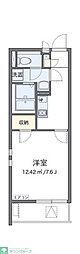 クレイノミオラコート 1Kの間取図画像