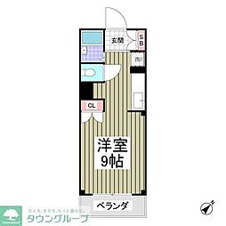 メゾン・ルシエール ワンルームの間取図画像
