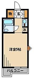 TOP与野NO1 ワンルームの間取図画像