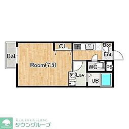 ジーメゾン大宮北セレナ 1Kの間取図画像