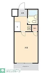 奈良町シティプラザ大宮 1Kの間取図画像
