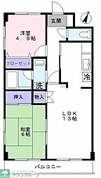 エクセルシア 2LDKの間取図画像