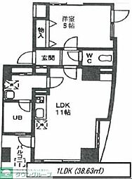 AXIS下町ビル 1LDKの間取図画像