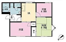 カーサ・ルーチェ 3DKの間取図画像