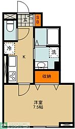さいたま市大宮区宮町3丁目アパート 1Kの間取図画像
