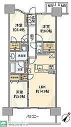 ウエリス浦和美園サウステラス 3LDKの間取図画像