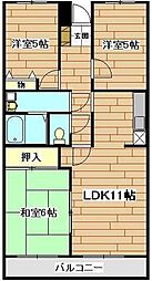 クレール・ソシア 3LDKの間取図画像
