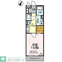 エヴァーラスティング桶川 1Kの間取図画像