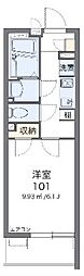 クレイノホクレレエルア 1Kの間取図画像
