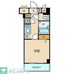 京王線 幡ヶ谷駅 徒歩6分の賃貸マンション 10階1Kの間取り
