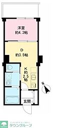 JR中央線 西荻窪駅 徒歩4分の賃貸マンション 3階1DKの間取り