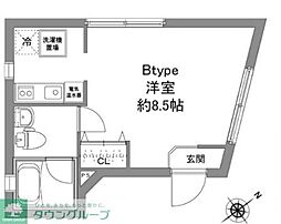 KAMIKITA TERRACE 3階1Kの間取り