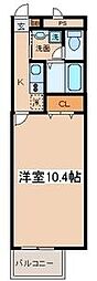 アンプルールフェールＫＯＫＩ 1階1Kの間取り