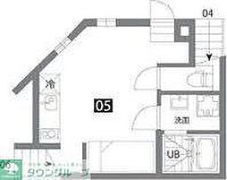京王線 千歳烏山駅 徒歩10分の賃貸アパート 1階ワンルームの間取り