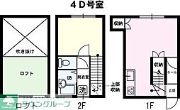 東急世田谷線 世田谷駅 徒歩6分の賃貸アパート 1階1LDKの間取り