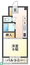 京王線 上北沢駅 徒歩3分の賃貸マンション 2階1Kの間取り