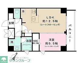 京王井の頭線 浜田山駅 徒歩3分の賃貸マンション 4階1LDKの間取り