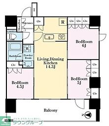 JR総武線 三鷹駅 徒歩3分の賃貸マンション 3階3LDKの間取り