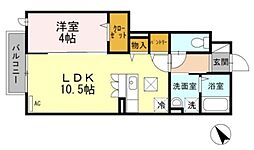 JR総武線 東中野駅 徒歩10分の賃貸アパート 1階1LDKの間取り