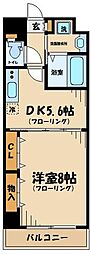 京王線 仙川駅 徒歩3分の賃貸マンション 1階1DKの間取り