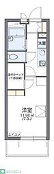 京王線 西調布駅 3.1kmの賃貸マンション 1階1Kの間取り