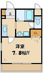 アルエンテ 2階1Kの間取り