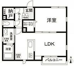 ラメール明大前 1Kの間取図画像
