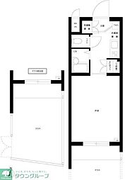 ルーブル芦花公園 1Kの間取図画像